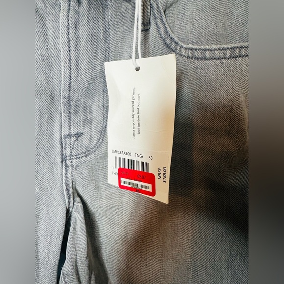 Frame NWT L’Homme distresssed men black denim short size 33 - Picture 4 of 4